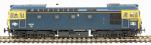 Class 33/1 33110 in BR blue with orange cantrail stripe