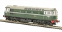 Class 33/0 diesel D6517 in pristine BR plain Green livery (Glossy Finish). 