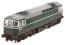 Class 33/2 D6594 in BR green with no yellow panels - weathered