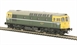 Class 33/0 D6563 in BR Green with full yellow ends.