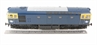 Class 33 diesel un-numbered in BR blue with full yellow ends
