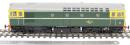 Class 33/0 in BR green with full yellow ends - unnumbered