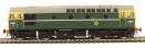 Class 33/0 diesel D6570 in BR green with full yellow ends