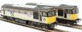 Class 33/0 twin pack 33050 "Isle of Grain" and 33051 "Shakespeare Cliff" in Railfreight Construction Sector triple grey
