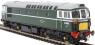 Class 33/1 D6580 in BR green with small yellow ends