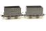 2pk Plain Black Coal Wagons