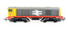 Class 20/0 20010 in BR Railfreight grey with red stripe and disc headcodes