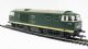 Class 35 Hymek D7009 in BR green with white cab window surrounds