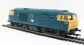 Class 35 Hymek D7035 in blue with yellow ends