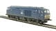 Class 35 Hymek D7051 in all-over early rail blue and small yellow warning panels - Weathered