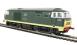 Class 35 Hymek D7062 in BR green with small yellow panels
