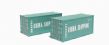 2 x 20ft Intermodal containers in China Shipping livery
