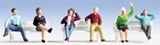 Sitting People - pack of 6