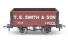 7 Plank Fixed End Wagon No. 9 in 'T.E. Smith' Red Livery - Limited Edition for B & H Models
