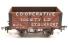 8 Plank End Door Wagon 71 in 'Co-Operative Society Ltd, Stockport' Brown Livery - Limited Edition for The Midlander
