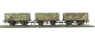 Triple pack 16 Ton steel mineral wagon BR grey - weathered.