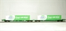 Intermodal bogie wagon with 2 45ft containers in ASDA livery