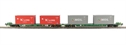 Intermodal Euro twin wagons 33 70 4938 300-9 with 2x 20ft Containers K Line - MOL