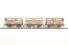 Triple Pack of 8 Ton Cattle Wagons in BR Bauxite - Weathered