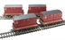3 Plank Wagon B457300 in BR Bauxite livery with BD container in BR Crimson livery