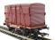 Conflat wagon in BR bauxite with BD container in BR crimson B709076