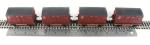 Conflat wagon in BR bauxite with BD container in BR crimson B709076