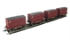Conflat wagon B709007 with BD container in BR crimson.
