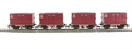 Conflat wagon with BD container in BR crimson B705549