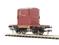 Conflat wagon in BR bauxite with A container in BR crimson