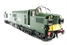 Class 37 in BR green with small yellow warning panel (un-numbered)