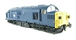 Class 37 in BR blue with full yellow ends (un-numbered)