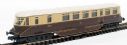 GWR railcar with shirt button logo in chocolate and cream