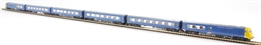 Class 251 Blue Pullman 6 car Midland set in Nanking blue with full yellow ends.