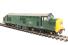 Class 37/0 in BR green with full yellow ends with centre headcode box