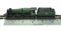 Class 6P Jubilee 4-6-0 45596 "Bahamas" in BR lined green with late crest and double chimney.