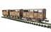 Triple pack 8 Ton cattle wagons in BR bauxite early - weathered