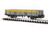 ZDA 31 ton open plank wagon in Dutch departmental grey & yellow livery.