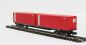 63ft Bogie container wagon with 2 x 30ft containers "Freightliner" red