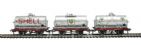 14 Ton tank wagons 'BP/Shell' silver (all different) - Pack of 3