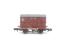 Conflat B709708 in brown with BD container in BR crimson