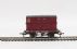 Conflat wagon B709708 with BD container in BR crimson