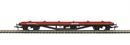 80 Tonne BDA bogie bolster wagon in Railfreight livery with steel beam load.