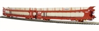 IPA twin double deck car transporter in 'STVA' red livery
