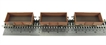 Pack of 3 13 Ton high sided steel open wagons in BR bauxite - weathered