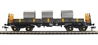 BAA steel carrier wagon in Railfreight Metals Sector livery with steel coils.