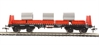 BAA steel carrier with steel coils in Railfreight red & black