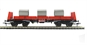 BAA steel carrier wagon in Railfreight Red & Black with steel coils.