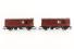 ER Maroon Horse Box - E96346 & E96326 - Pack of two - The Model Centre limited edition