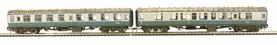 Pair of Mk1 coaches in 'Works Test Train' BR blue & grey - weathered