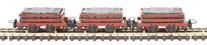 4-wheel slate wagons in red with load - pack of 3